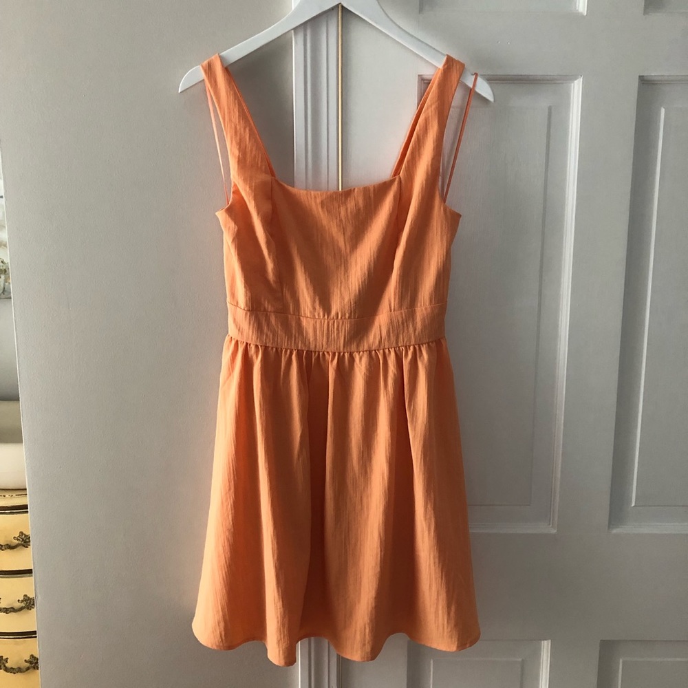 Francesca’s Peach Flare Mini Dress - M
